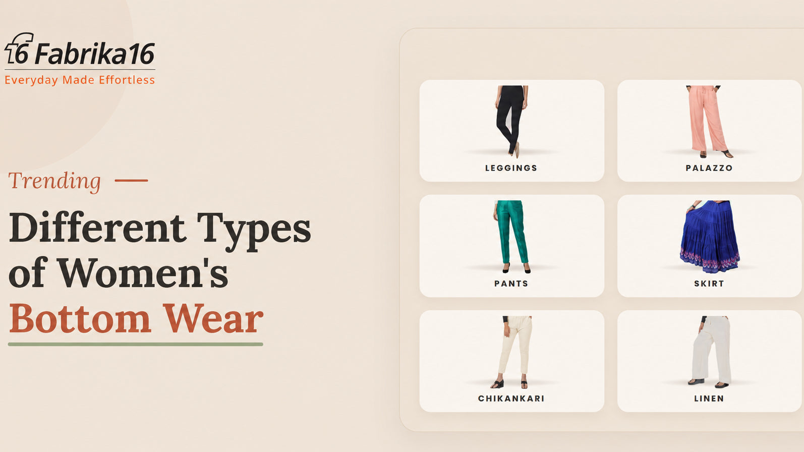 Types of Women's Bottom Wear