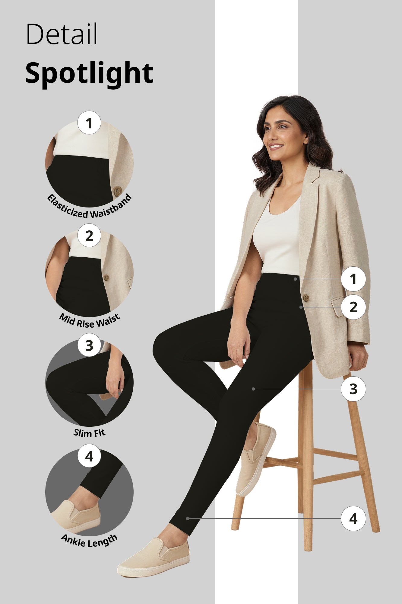 Forest Night Ankle Length Leggings