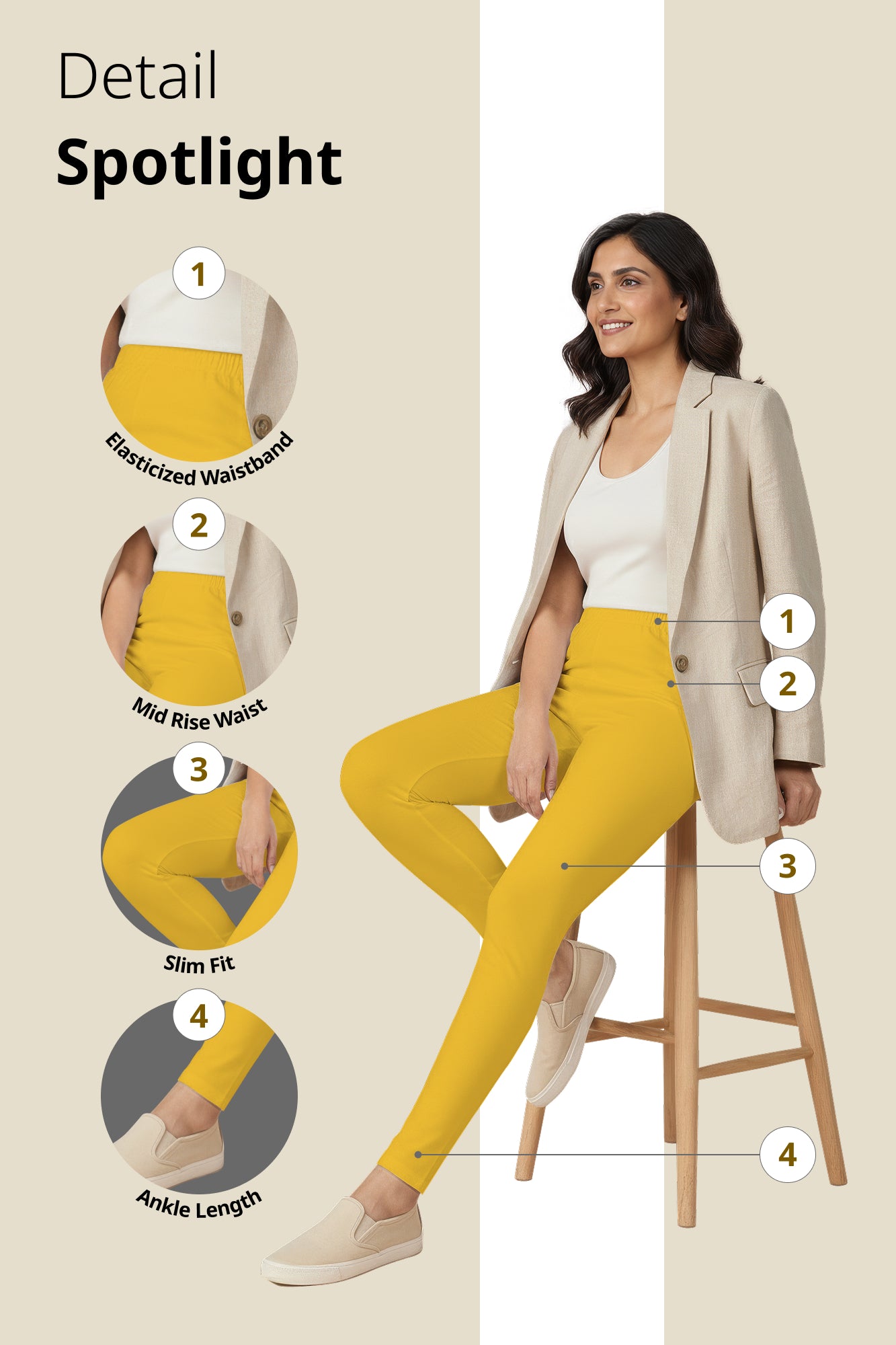Saffron Ankle Length Leggings