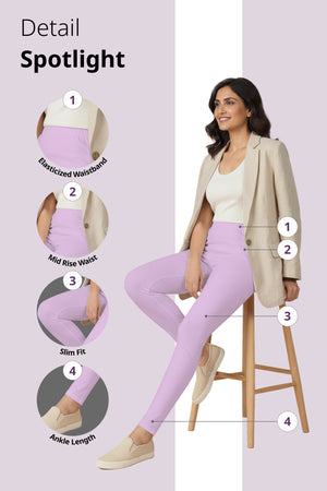 Baby Pink Ankle Length Leggings