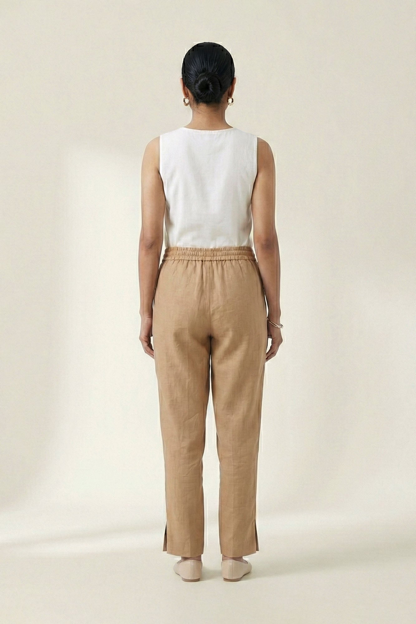 Beige Linen Pant