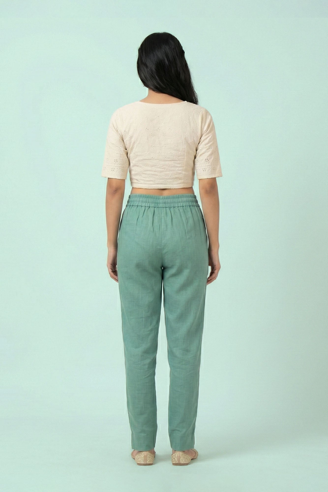 Dusty Green Linen Pant