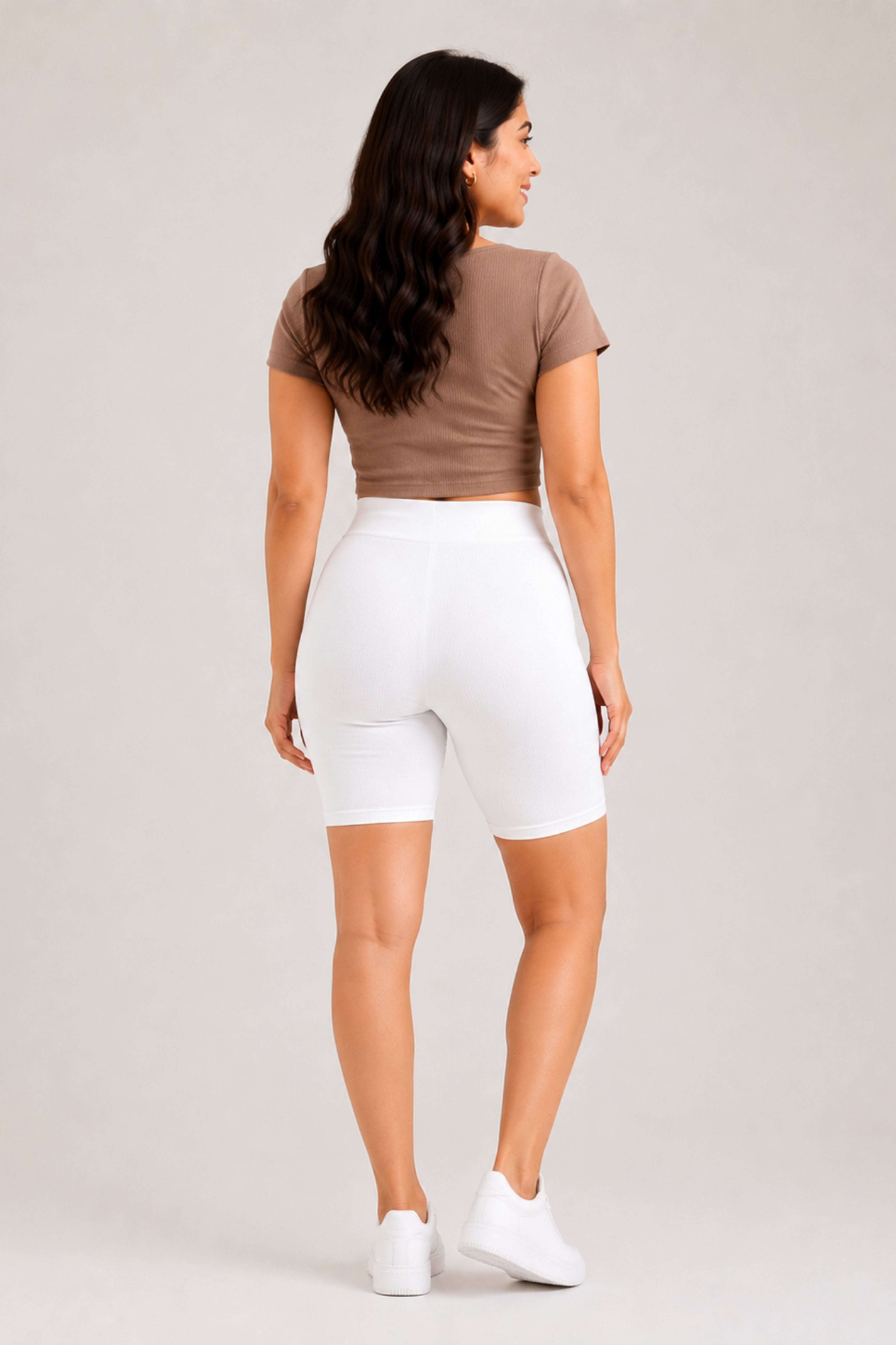 White Cycling Shorts