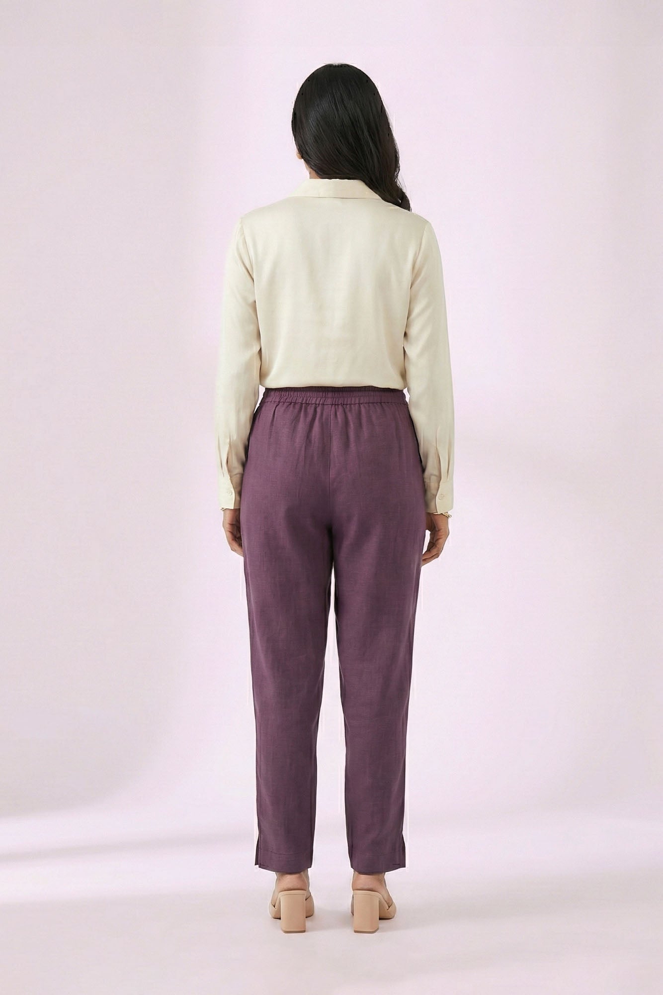 Deep Purple Linen Pant