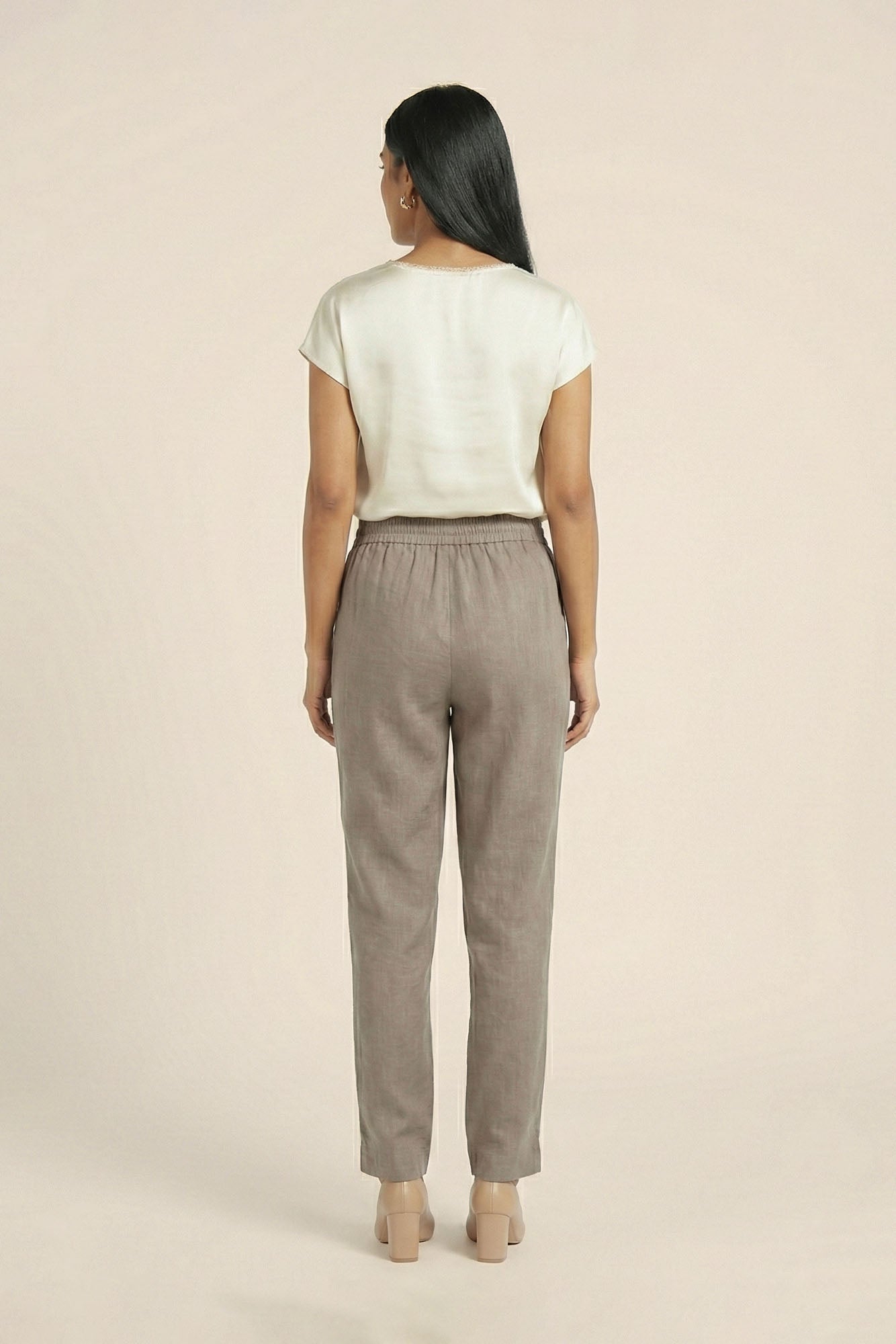 C.Grey Linen Pant