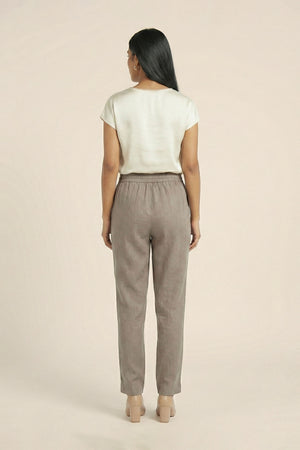 C.Grey Linen Pant