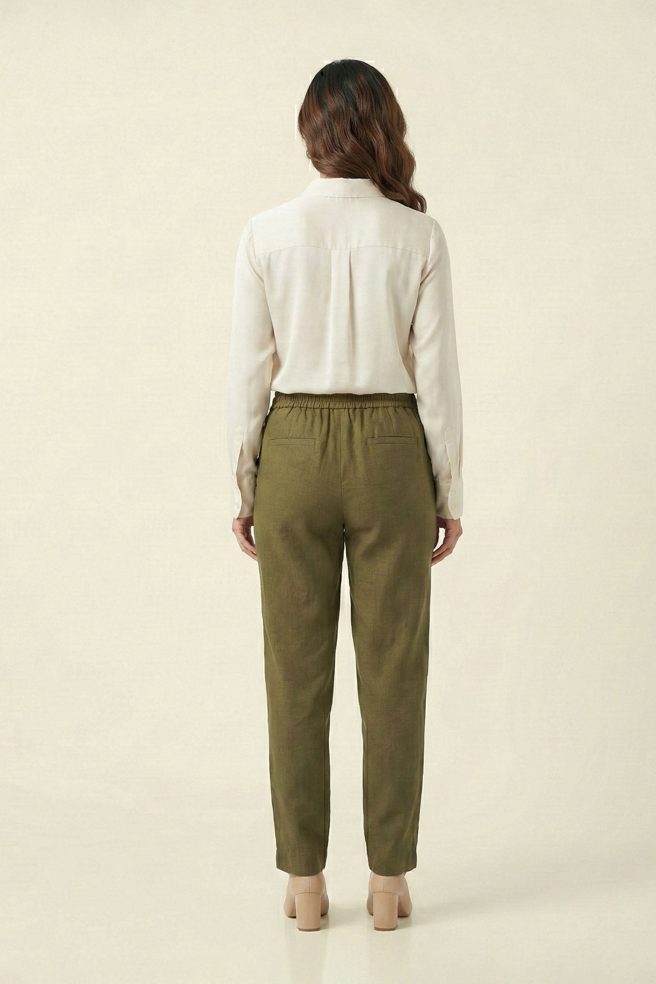 Mehndi Green Linen Pant