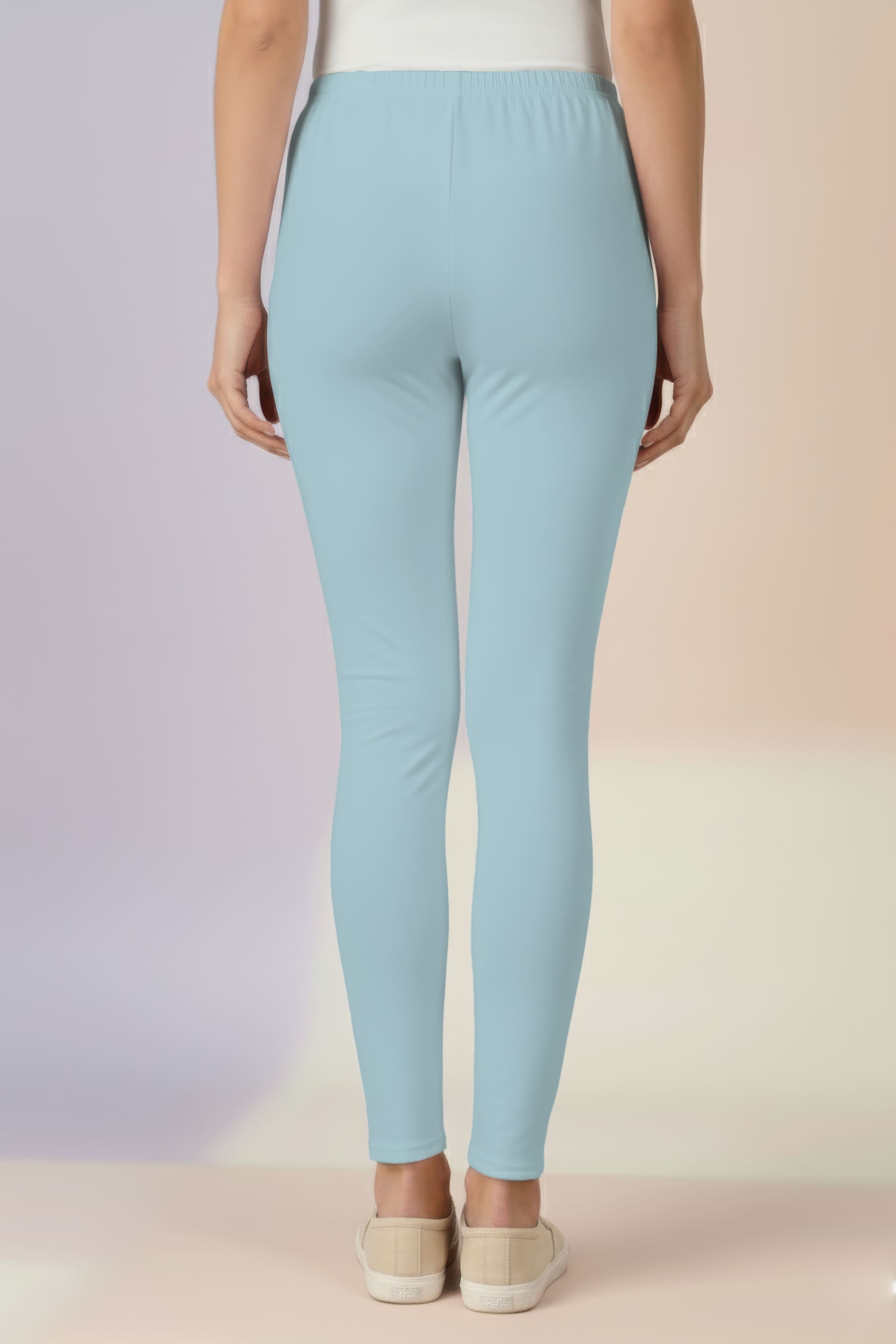 Blue Glow Ankle Length Leggings