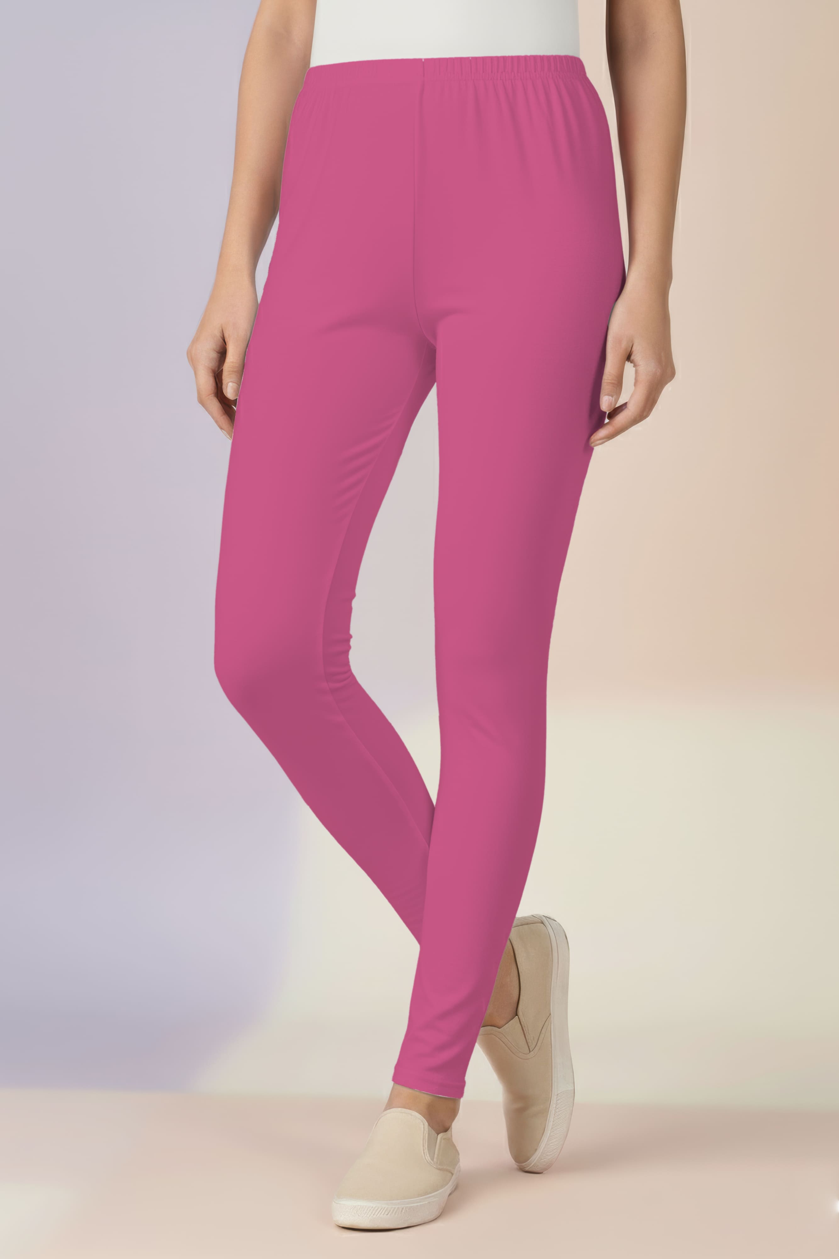 Blush Pink Ankle Length Leggings
