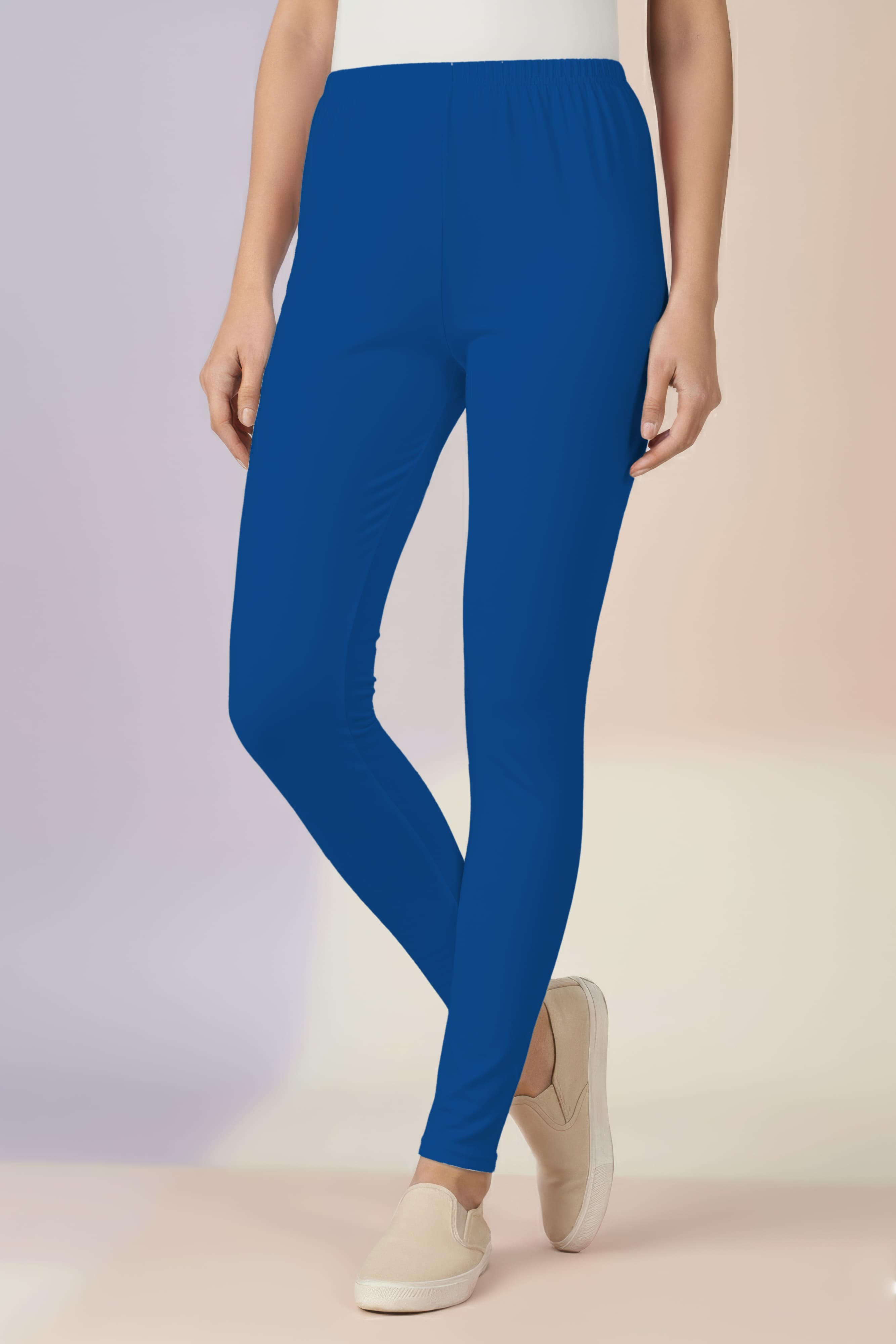 Brilliant Blue Ankle Length Leggings