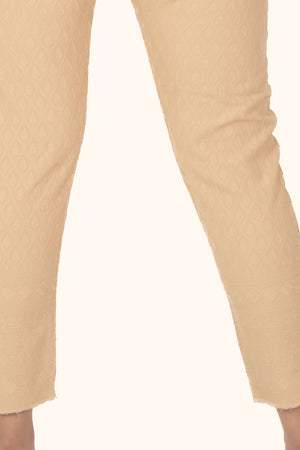 Beige Rayon Chiken Pants