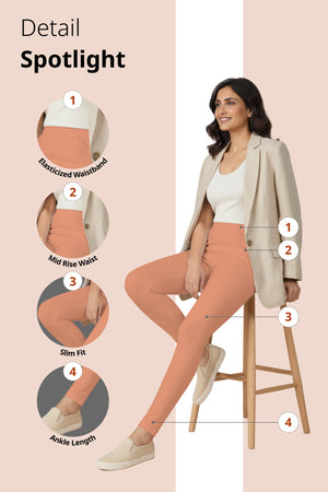 Copper Ankle Length Leggings