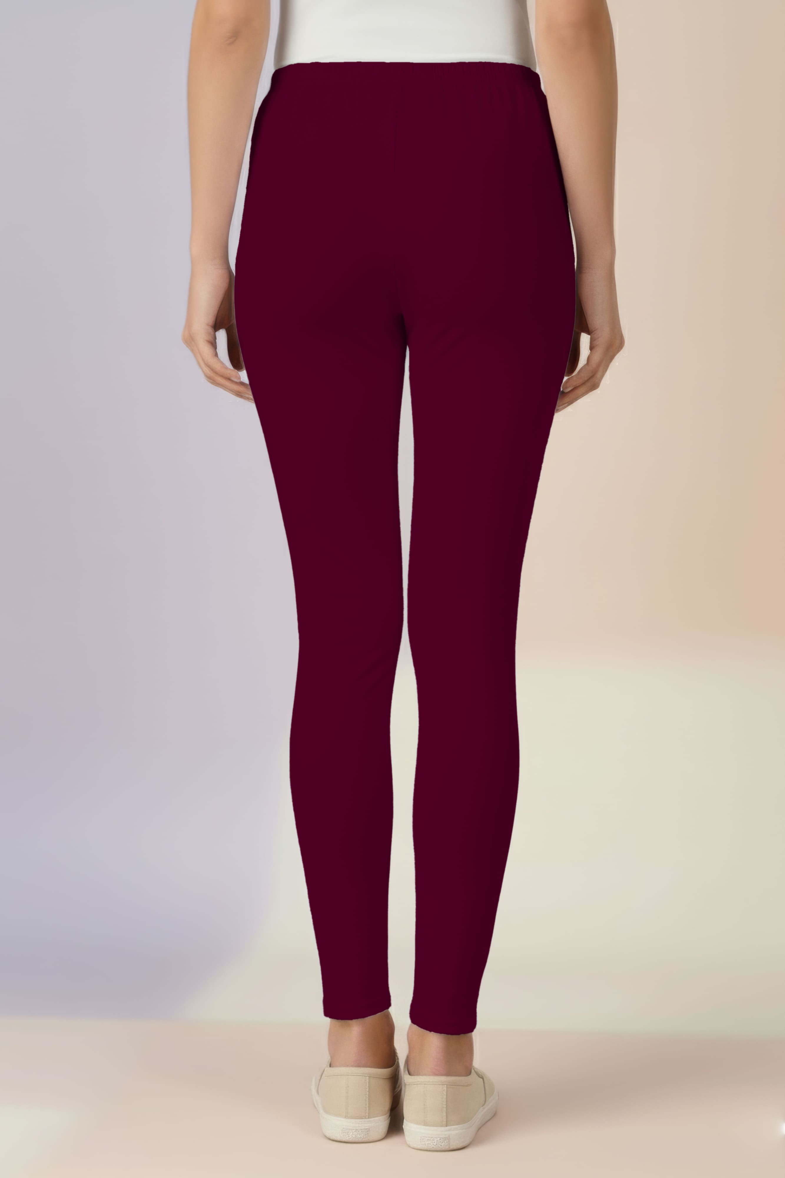 Dark Pink Ankle Length Leggings