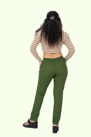 Light Mehandi Premium Rayon Narrow Fit Palazzo