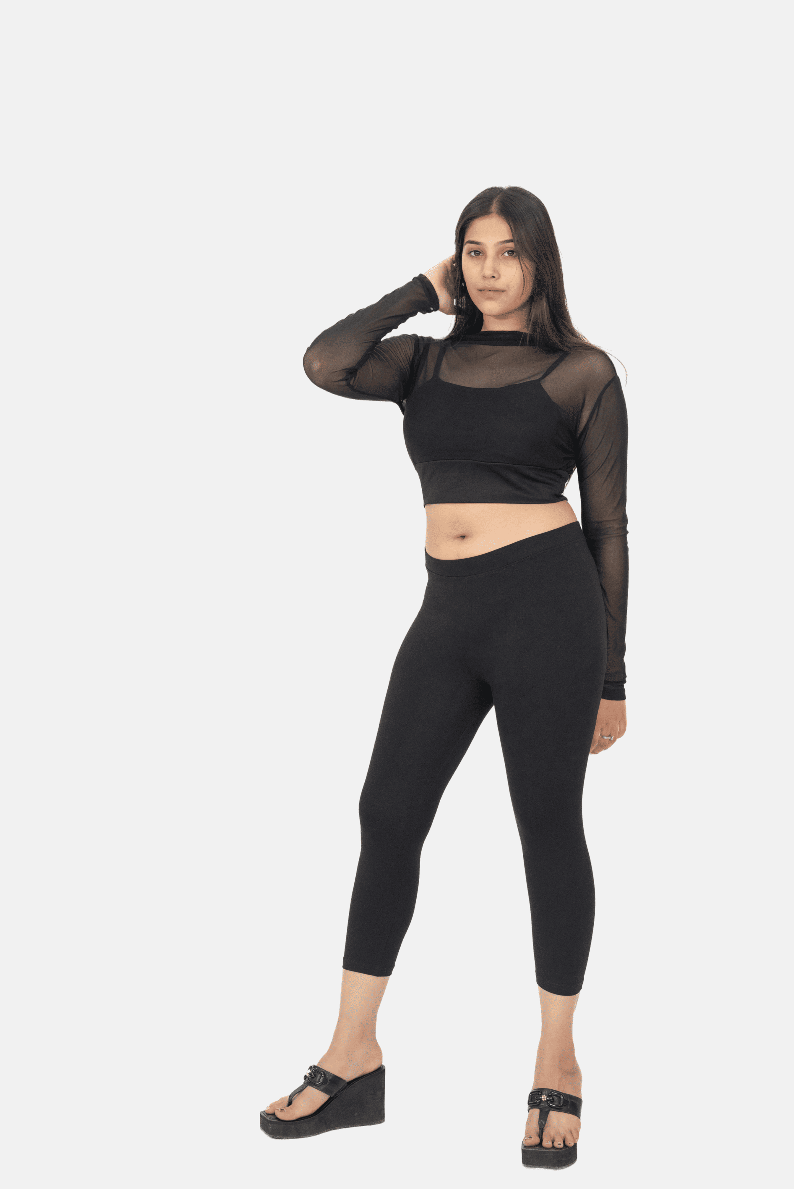 Black 3/4th Leggings