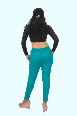 Sea Green Lycra Stretch Pants