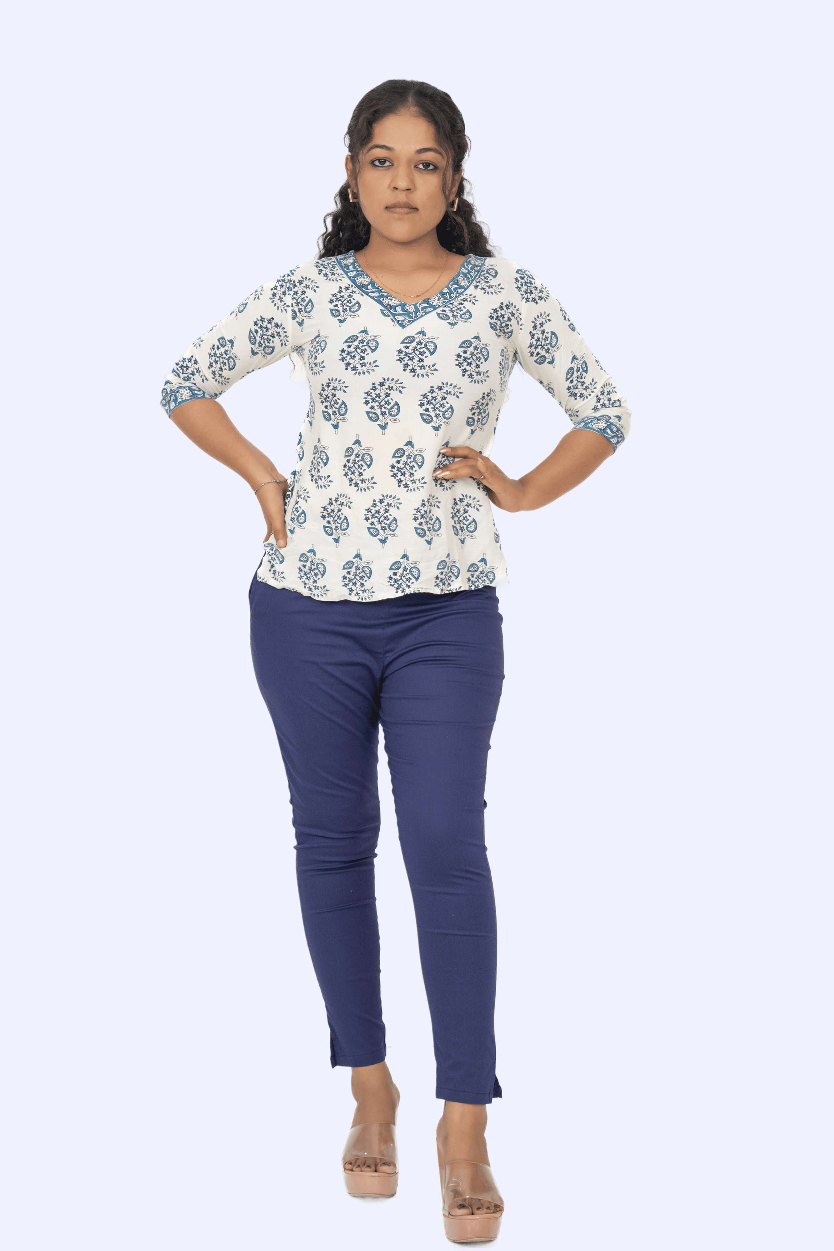 Dark Purple Lycra Stretch Pants