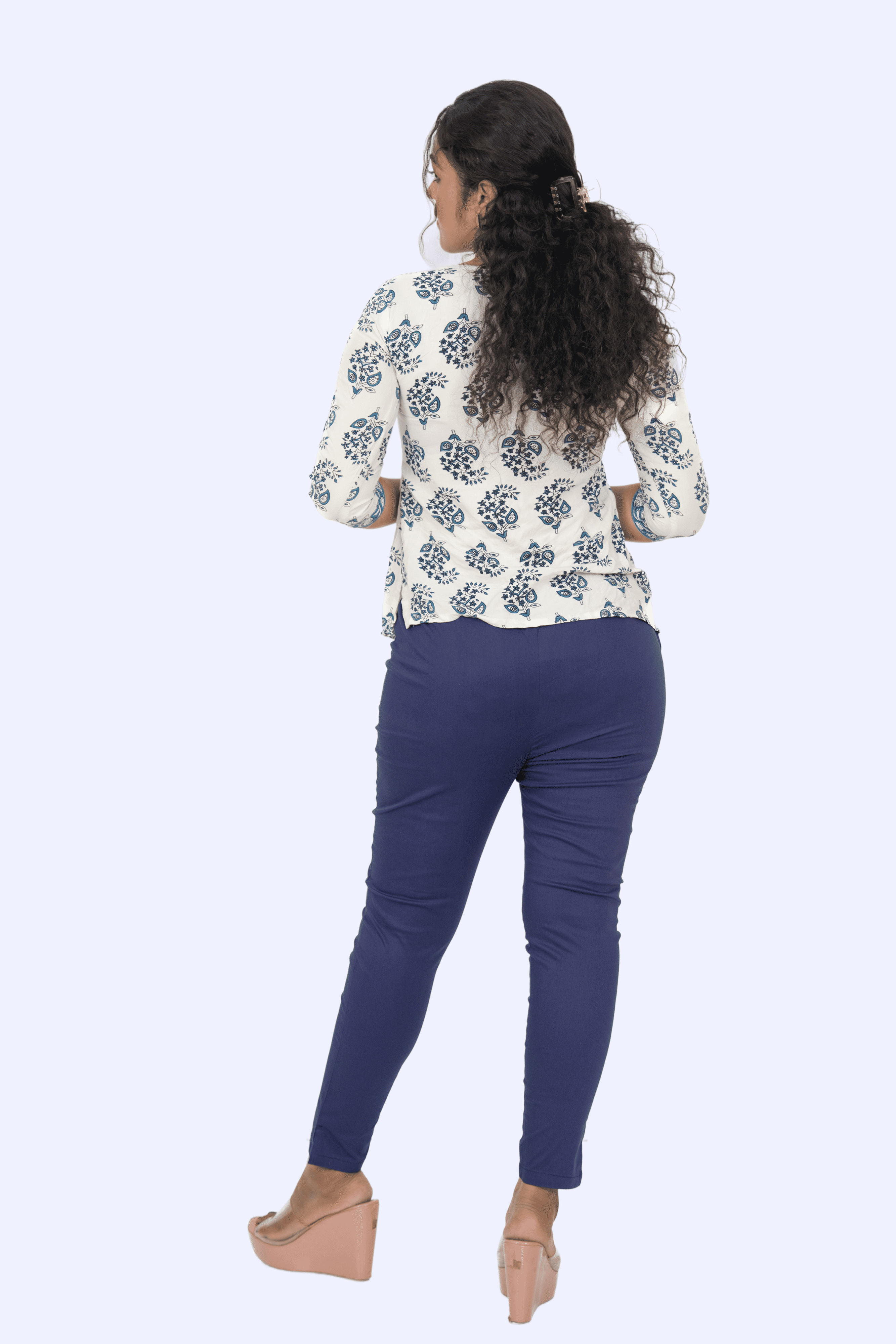 Dark Purple Lycra Stretch Pants