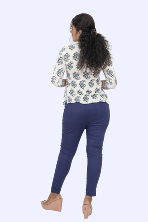 Dark Purple Lycra Stretch Pants