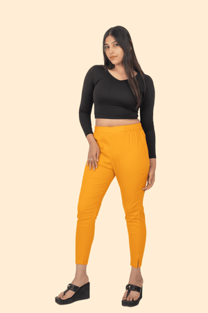 Dark Mustard Lycra Stretch Pants