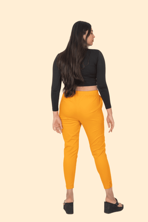 Dark Mustard Lycra Stretch Pants