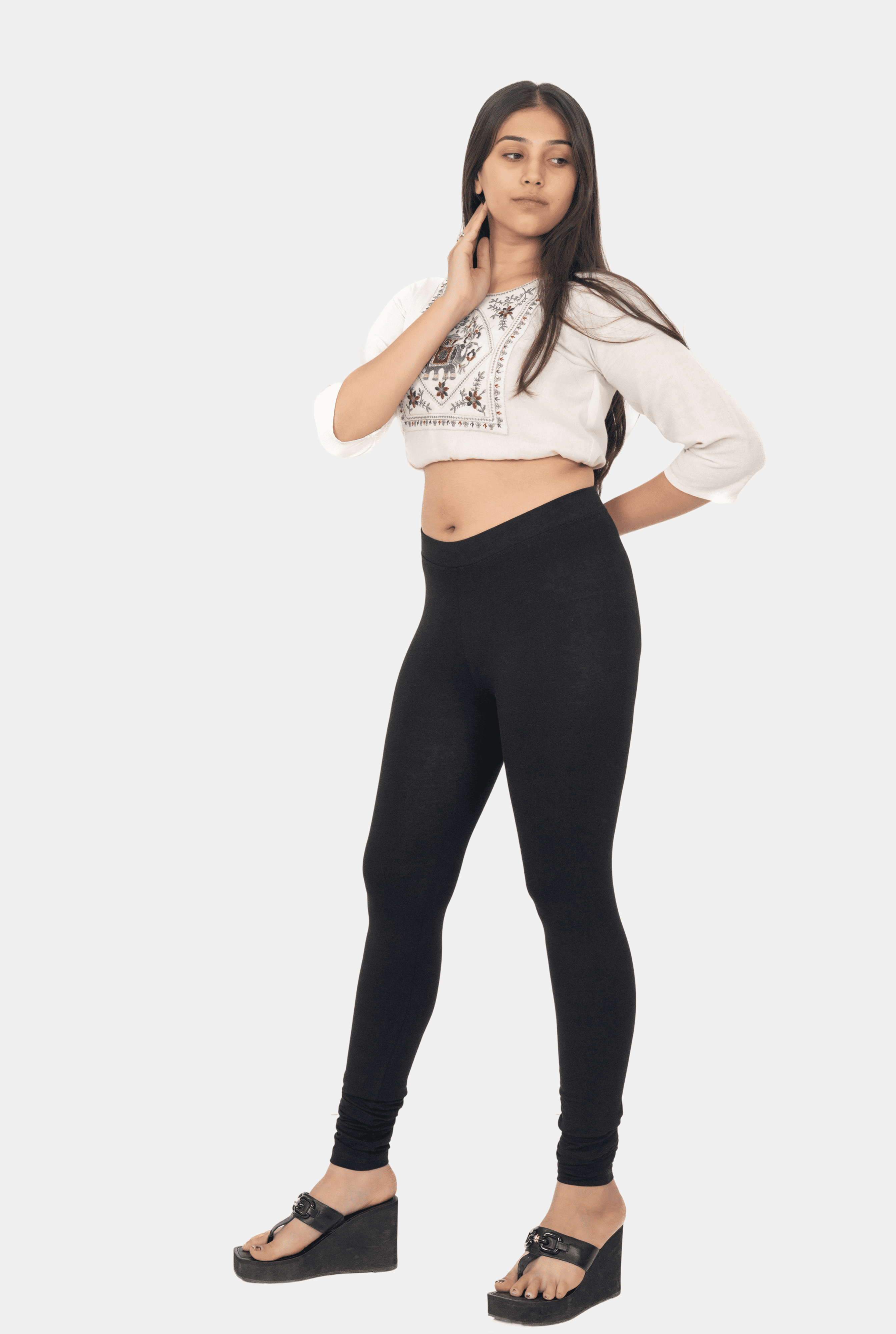 Black Chudidar Leggings