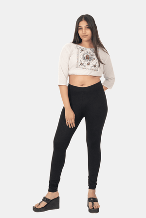 Black Chudidar Leggings