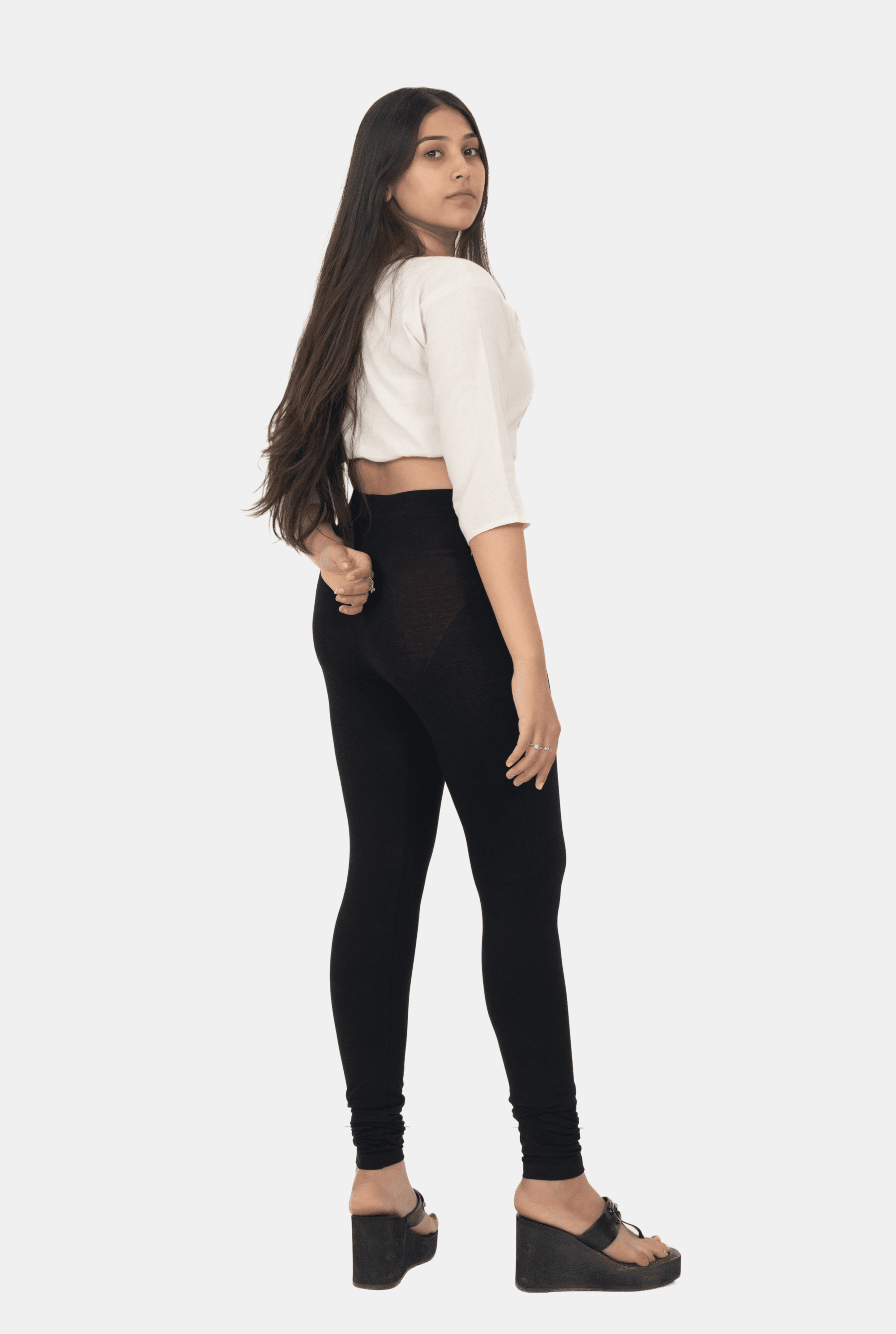 Black Chudidar Leggings