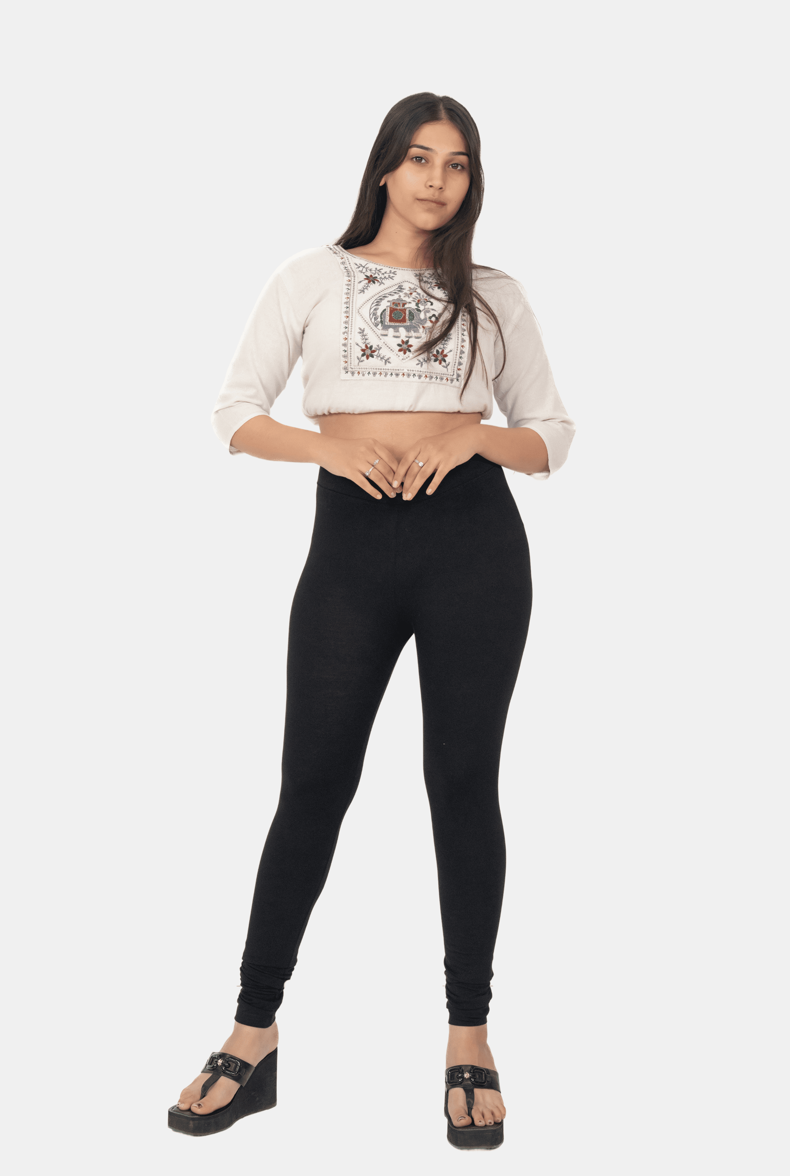 Black Chudidar Leggings