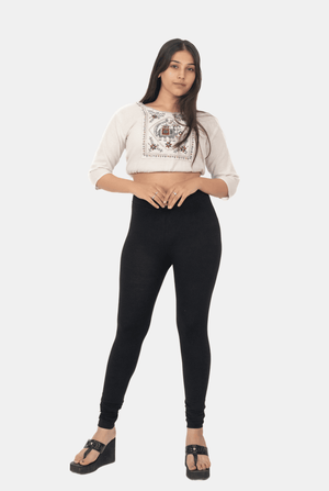 Black Chudidar Leggings