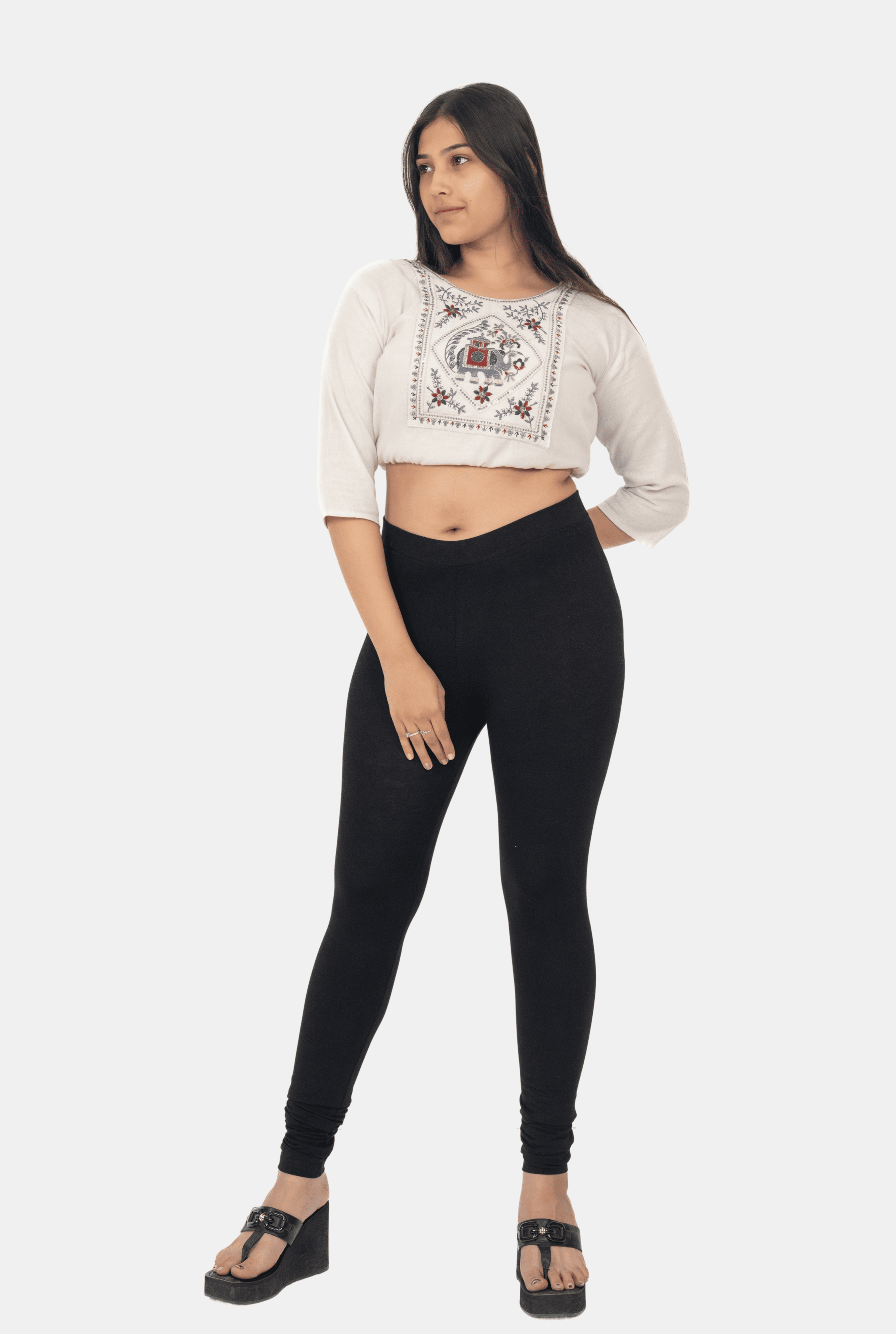 Black Chudidar Leggings