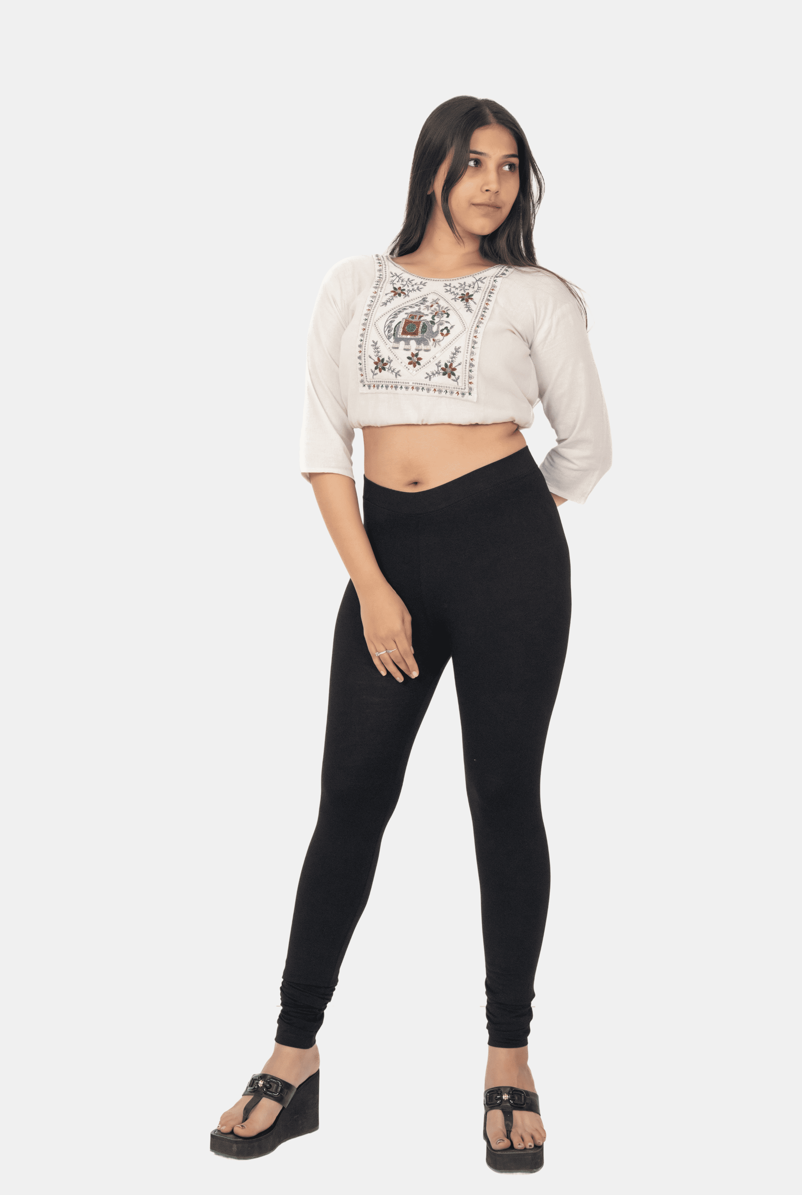Black Chudidar Leggings