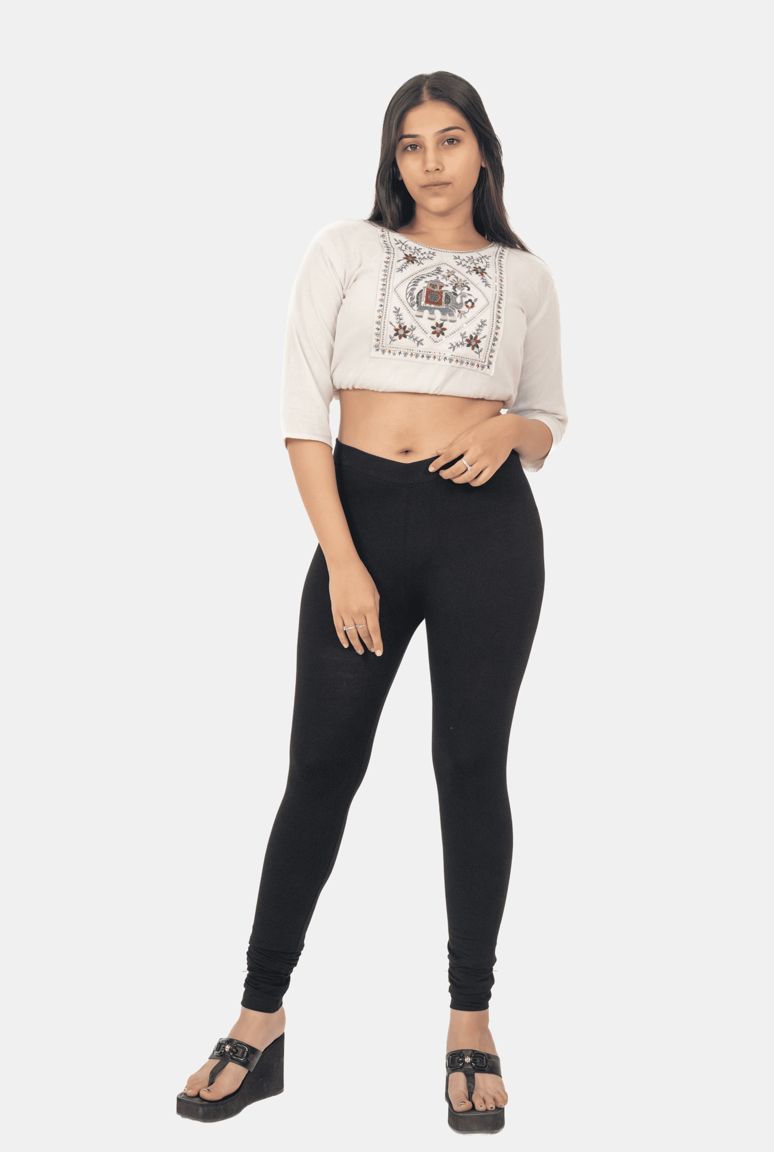 Black Chudidar Leggings