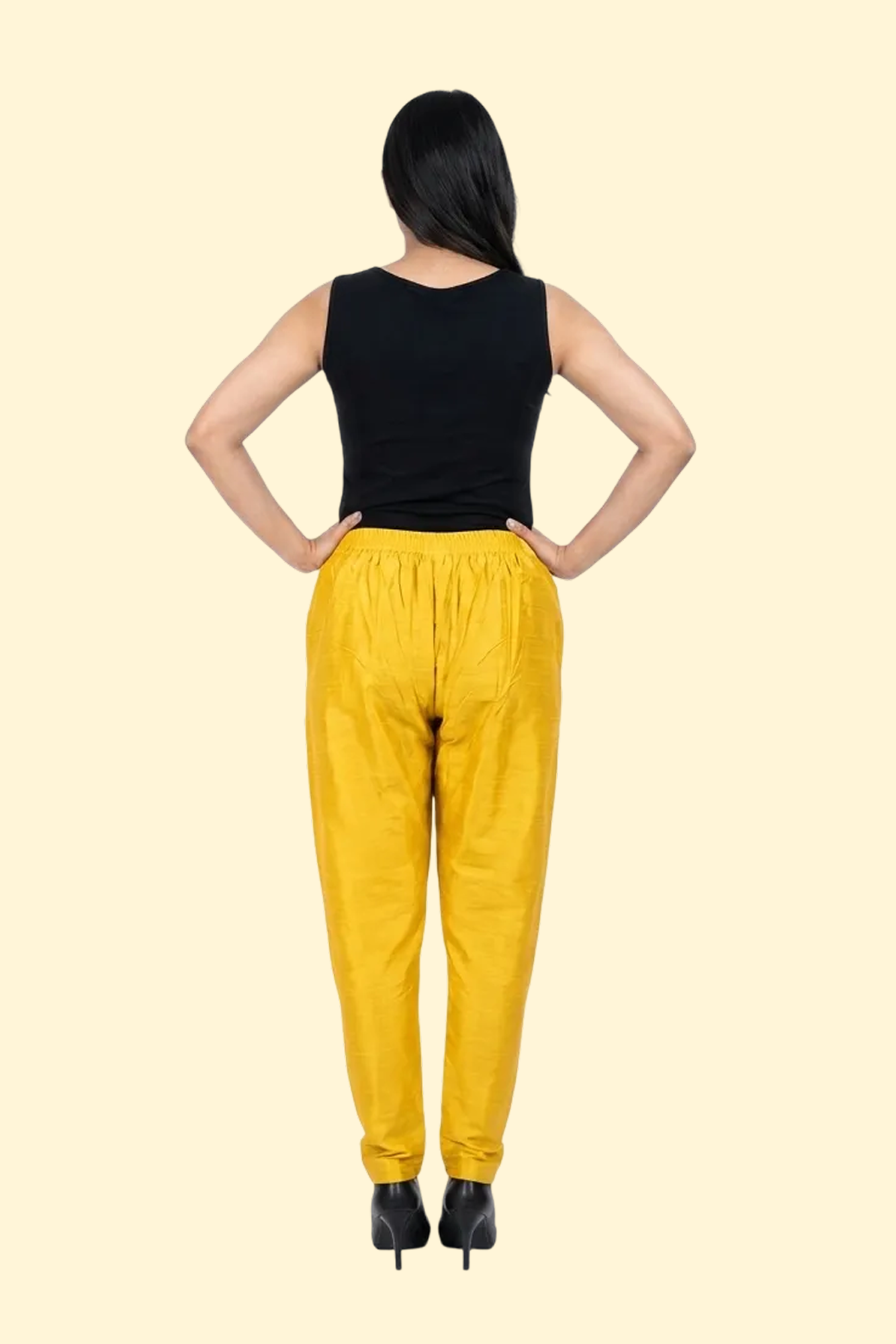 Dark Gold Tussar Silk Pant