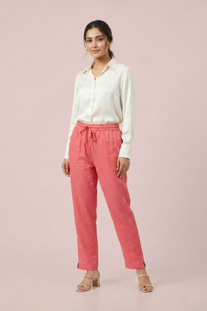Peach Linen Pant