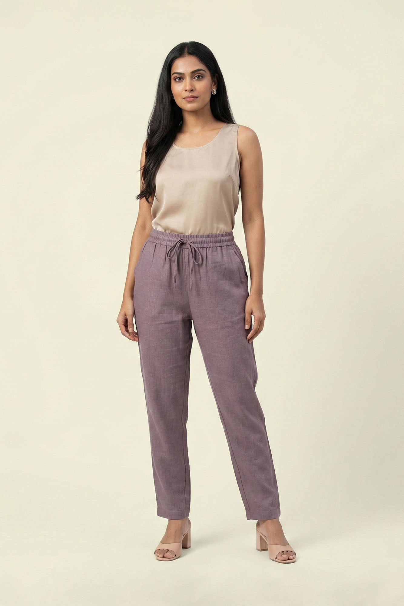 Dusty Purple Linen Pant