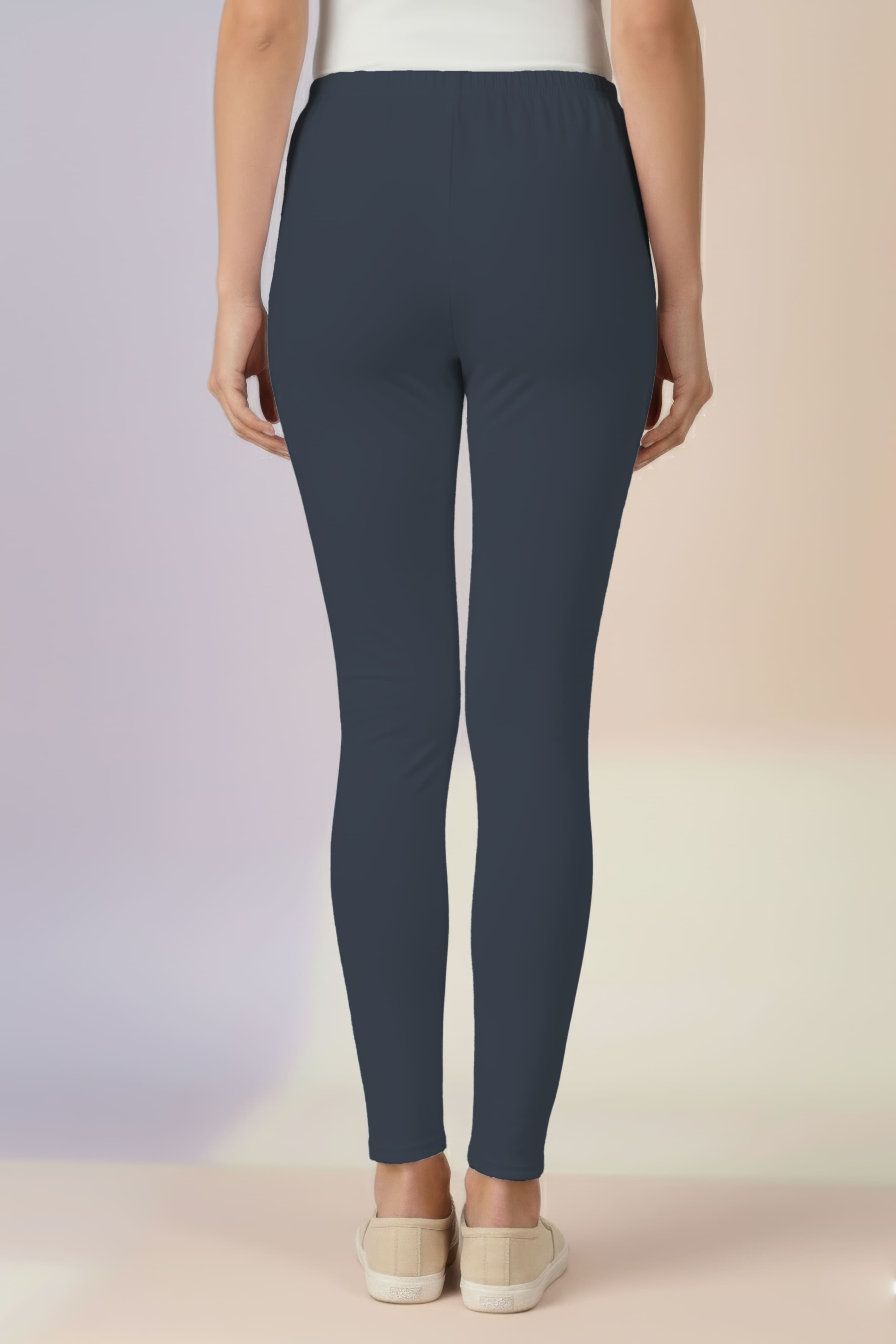 Grey Ankle Length Leggings