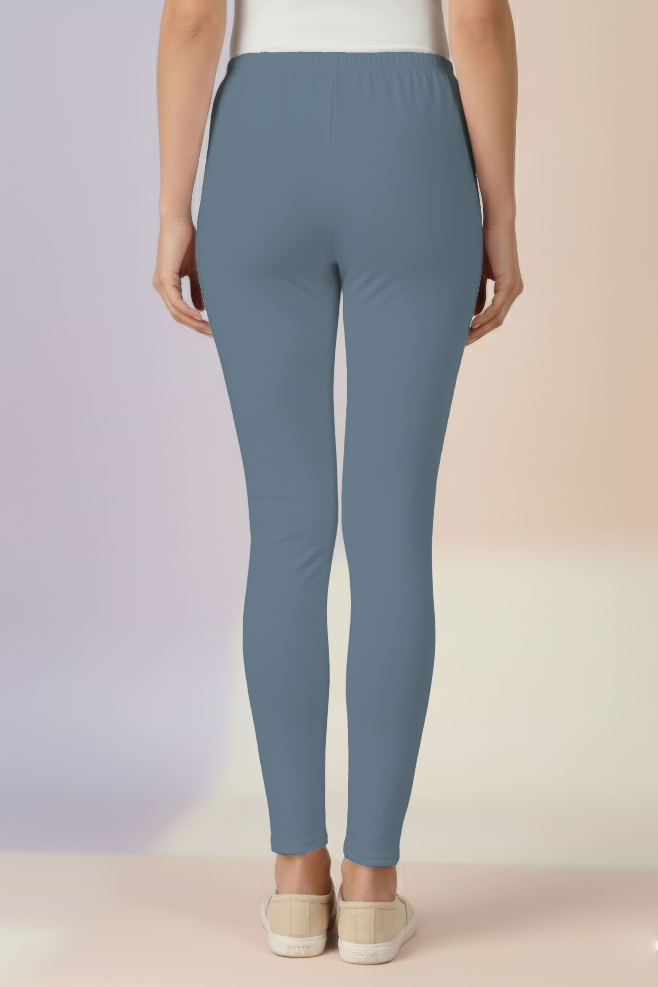 Grey Smoke Ankle Length Leggings