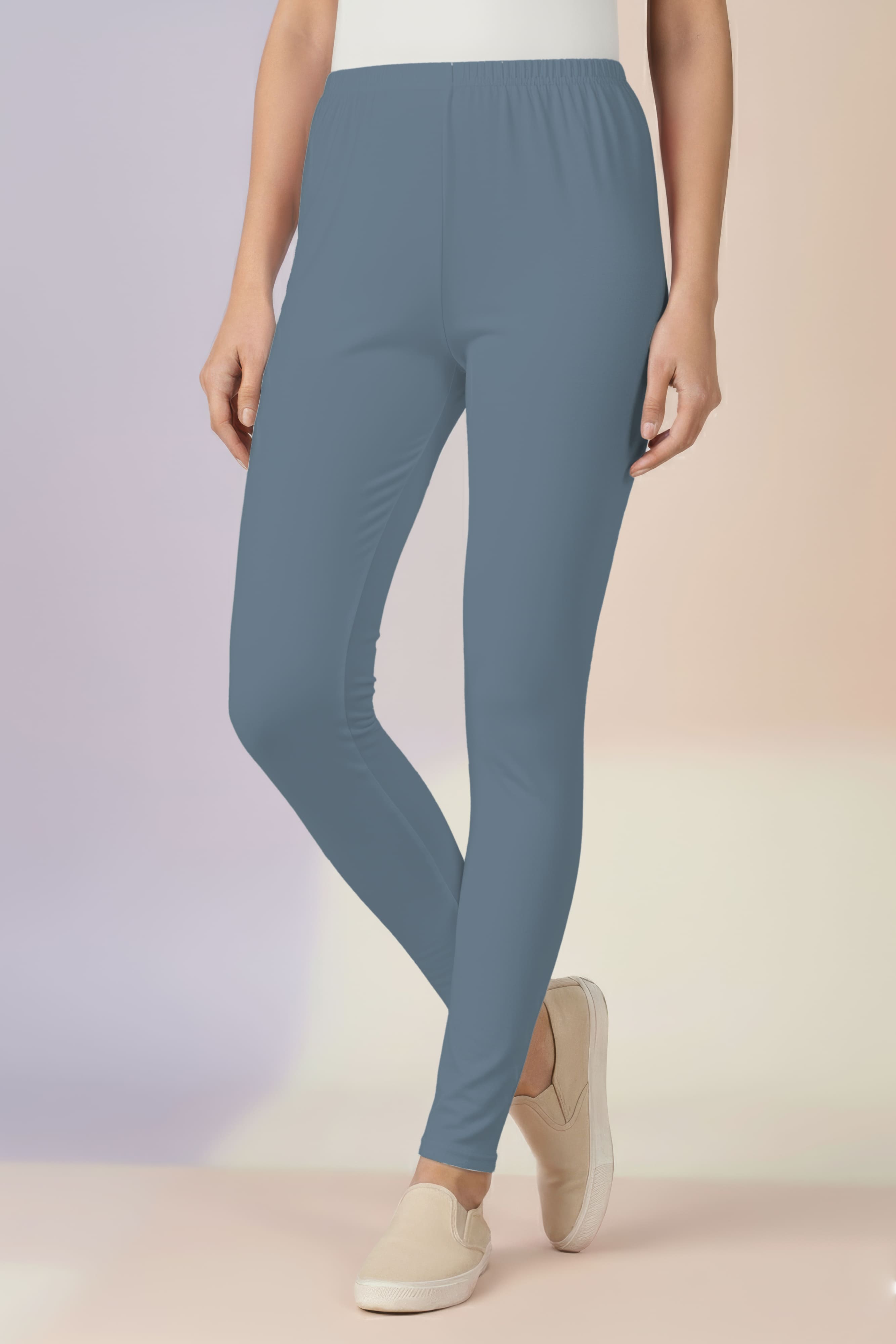 Grey Smoke Ankle Length Leggings