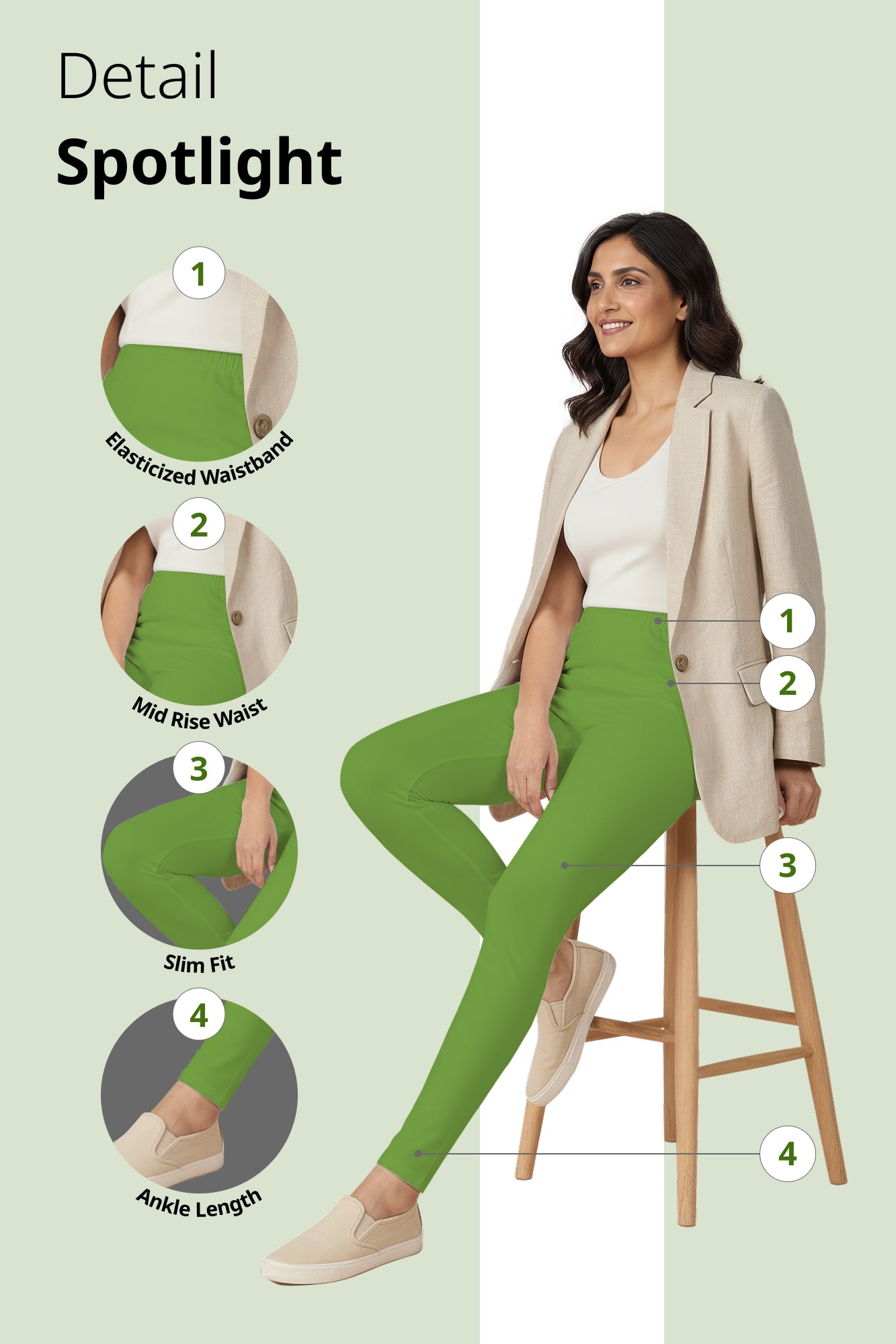 Guava Ankle Length Leggings
