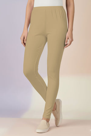 Beige Ankle Leggings