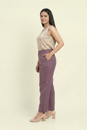 Dusty Purple Linen Pant