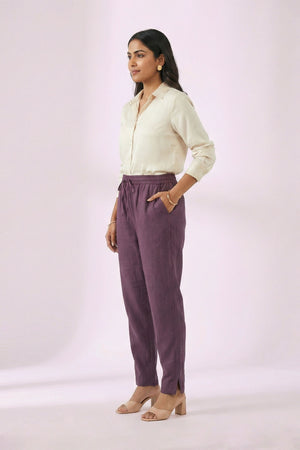 Deep Purple Linen Pant