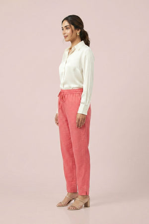 Peach Linen Pant