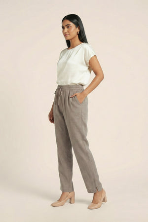 C.Grey Linen Pant