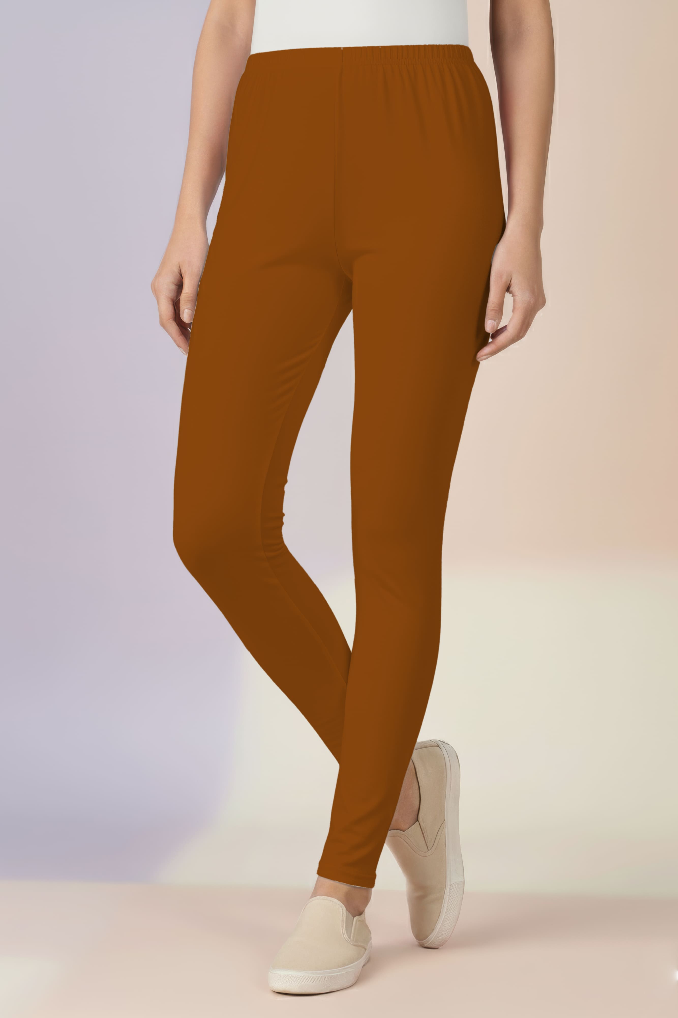 Dark Rust Ankle Length Leggings