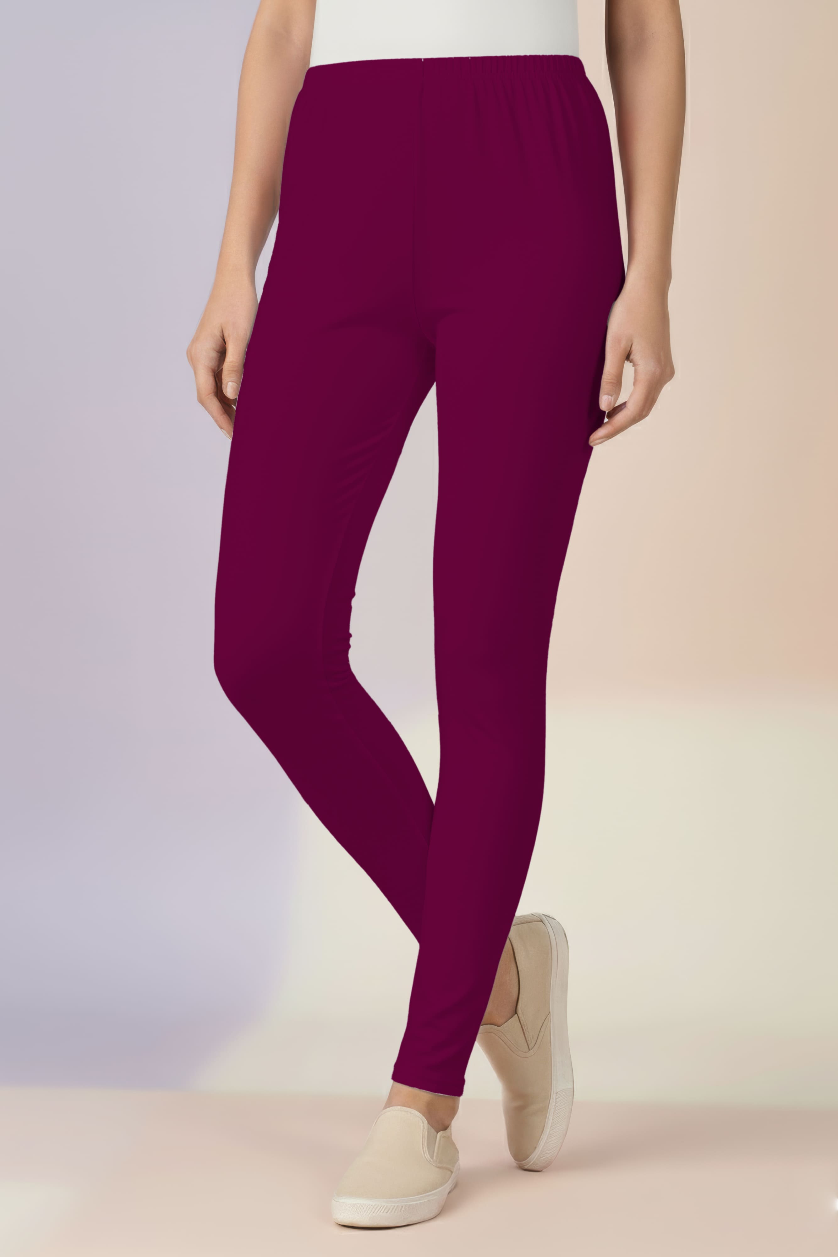 Magenta Ankle Leggings