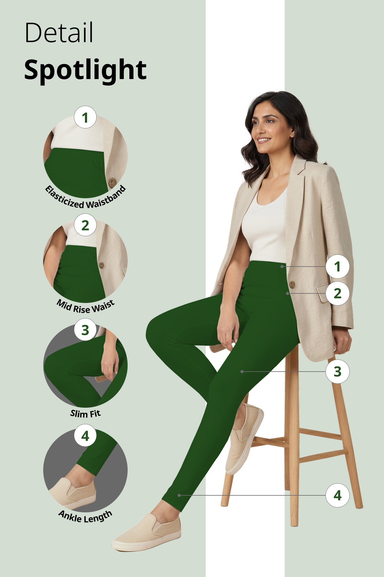 Mehandi Ankle Length Leggings