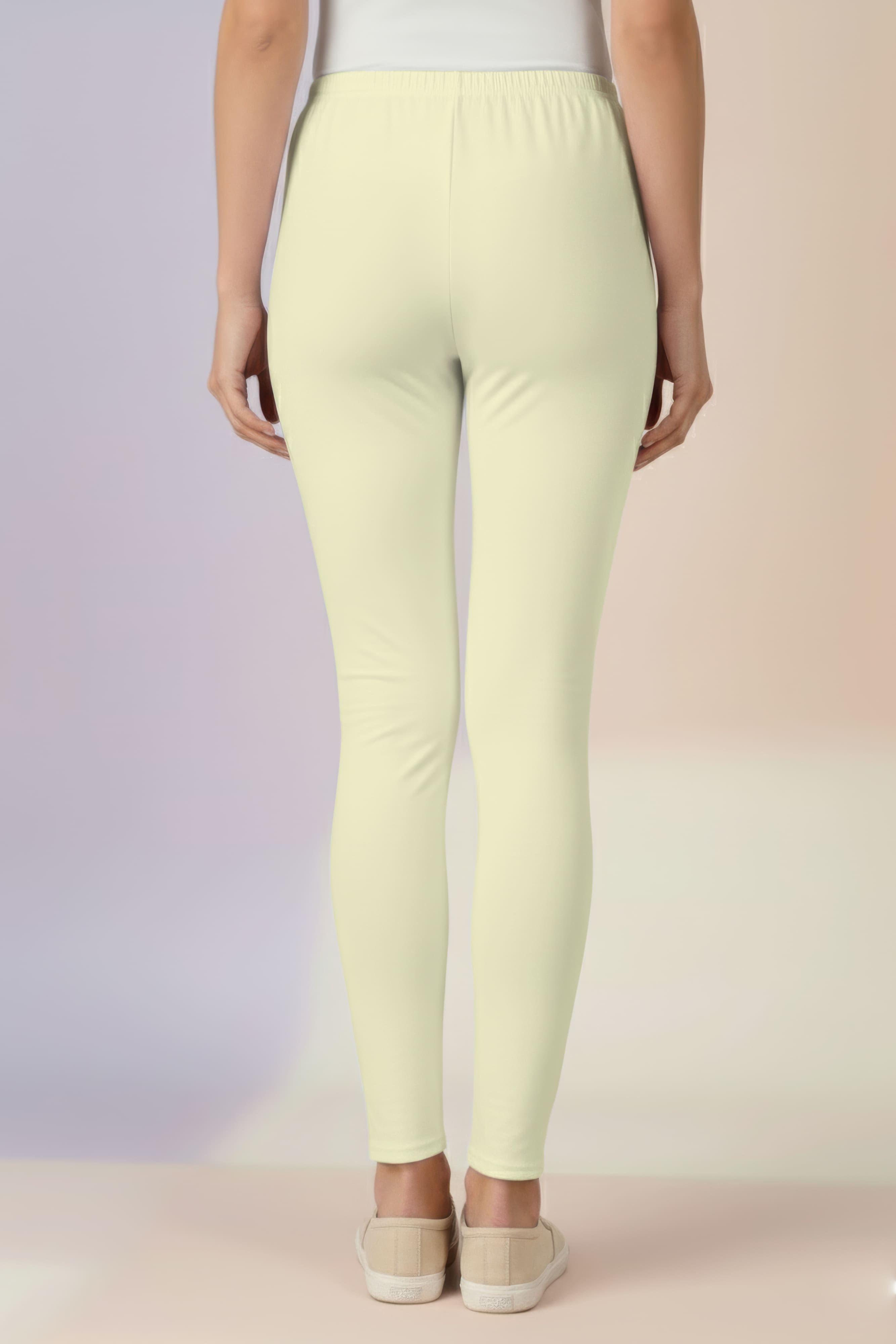 Milky White Ankle Length Leggings