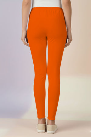 Orange Ankle Leggings